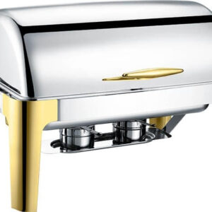 Chafing Dish rectangle coulissant pleine grandeur doré