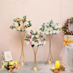 Centre de table plus fleurs Dore