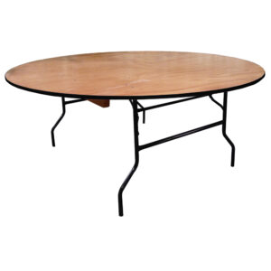 Table Ronde Bois 183 CM 10 personnes