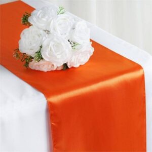 Chemin de Table Satin Orange 30X275CM