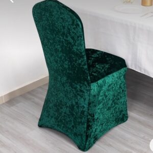 Housse de chaise en velours vert Emmeraude
