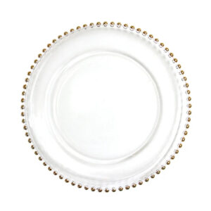 Sous-Plat en verre bordure Doree