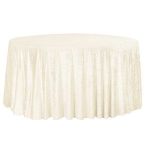 Nappe en velours Ivoire ronde 300 cm
