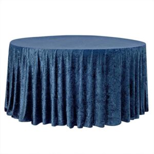 Nappe en velours Bleu Marine ronde 300 cm